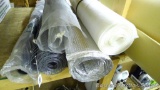 Partial rolls of screen, foam, insulated wrap is 4ft long and fencing