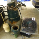 Sump pump, untested; condensate pump, model 5210001, untested; float switch appears to be NIP.