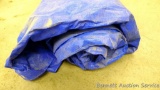 Large blue tarp, folded up it roughly measures 60
