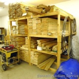 Sturdy wood storage rack made out of 2x4s is 8' x 8' x 79