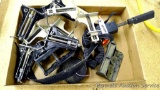 Pair of Stanley corner clamps; Wolfcraft corner strap; other corner clamps and more.