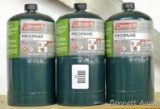 No shipping. Three 16 oz. containers of Coleman Propane camping gas.
