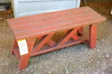 Nice sturdy wooden bench is 42