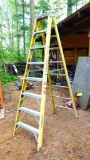 Werner Electro-master 8' non-conductive fiberglass step ladder, Type 1A, 300 lb rating. Model 7208.