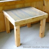 Sturdy wooden table is 25-1/2