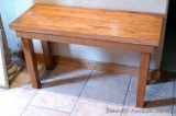 Sturdy little bench or side table measures approx. 34