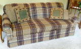 Broyhill sofa is in good condition and very comfortable. Comes with four throw pillows. Measures