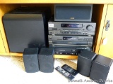 Technics AV control stereo receiver SA-GX350 and Technics CD 5 disc changer with remote; Magnavox