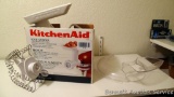 KitchenAid food grinder attachment; regular attachments for KitchenAid mixer.