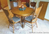 Nice pedestal table comes with one 18