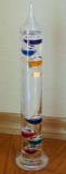 Galileo thermometer is in very good condition. Stands 14-1/2