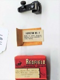 Redfield aperture sight for Winchester 54-70, Remington 721-722 and Savage 110 rifles.