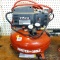 6 gallon Porter-Cable 135 psi oil-free pancake air compressor, runs. Model No is CFBN125N-1; and is