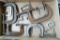 Variety of C-clamps, largest is 4