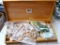 Wooden parts for crafting in a nice wooden storage box 7