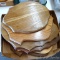 Six wooden antler mount boards, largest is 15