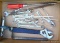 Open end wrenches, screwdriver, small pry bar , more.