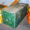 Vintage galvanized steel milk bottle cooler is about 22