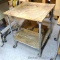 Handy rolling cart has an extra shelf below. Measures approx 24