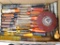 Stanley and other screwdrivers; plus a 100 ft tape measure, more. Screwdrivers are flat headed,