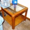 Nice end table with glass insert measures 2' x 2' x 20