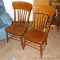 Pair of very nice sturdy wooden kitchen chairs are 17