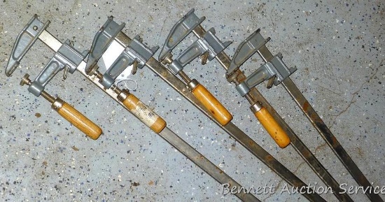 4 Speed Clamp wood working clamps are all 27-1/2" long.