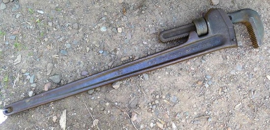 Ridgid 36" pipe wrench in good condition.
