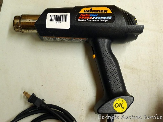 Wagner TurboCool variable temperature heat gun model HT3000. Runs and heats.