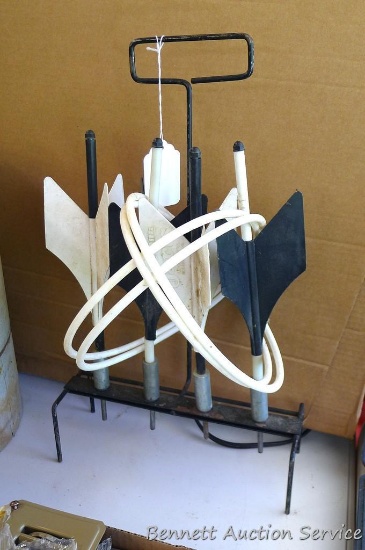 Set of 4 Regent Jarts in 18" tall holder rack.