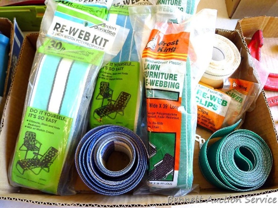 Lawn Furniture Webbing up to 3" wide. Most is NIP.
