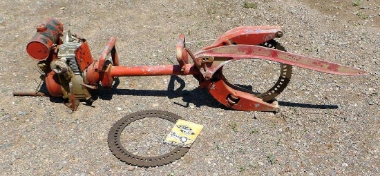 Sally Saw by Cummins Machine is over 4' long. Comes with spare blade.