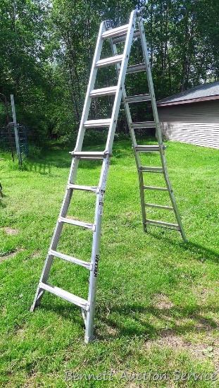 Keller Extra Heavy Duty Professional Use telescoping multi-ladder has step ladder/ straight ladder/