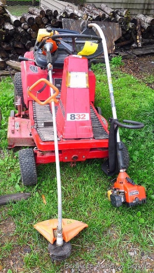 Lawn Chief 300 lawn mower and a Husqvarna 16r weed eater to be used for parts or scrap. Mower has a