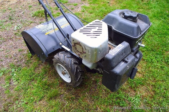 Garden Way rear tine tiller by Troy-Bilt with Briggs & Stratton engine. Starts and runs.