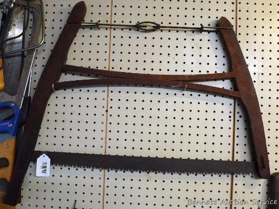 Buck saw is about 33" x 26".