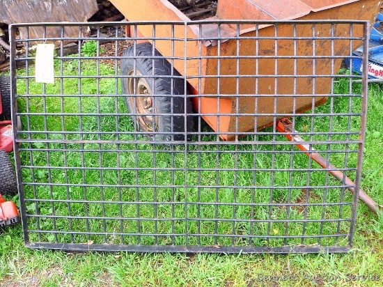 Heavy screen section is approx. 5' x 3'. Rods are 3" on center. Good for driveway drag or other