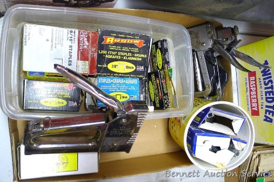 Power Fast and two other staplers, plus a bunch of staples.