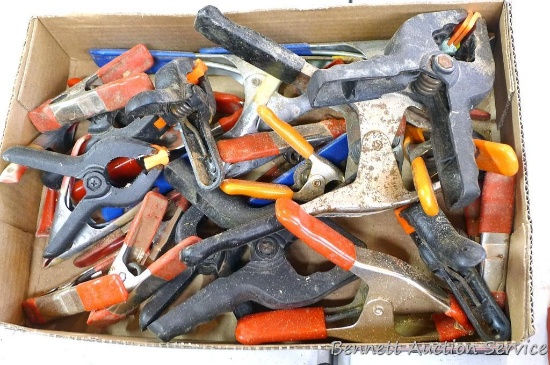 Lots of plastic and metal spring clamps up to 9" x 7".