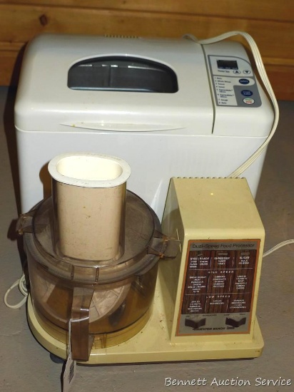 Hamilton Beach dual-speed food processor; Sunbeam 2 lb. Express bread maker. Both turn on.
