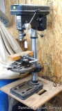 Cal-Hawk 5 Speed drill press on stand comes with manual, runs. Model 240-2020 press has a 5/8