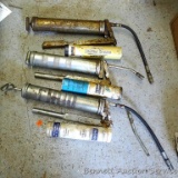 No Shipping. 3 grease guns and 3 tubes of grease including S.T.G.-3 and lithium grease.