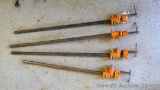 Four Pony clamps on 3/4