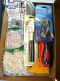 Tile spacers; notched spreaders; drywall repair clips; stainless steel window opener NIP; acrylic