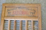 Antique National Washboard Co. No. 701 wooden frame washboard is 13