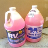 No shipping. Two gallons RV anti-freeze. Both have been opened, but appear to be full.
