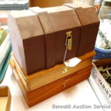 Three beautiful handcrafted jewelry boxes. One is 13-1/4