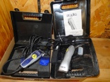 Andis and Wahl pet trimmers or clippers, both run. Wahl trimmer makes a popping sound when started.
