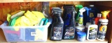 Full and partial containers of Eagle 1 Detailer, spray paint, metal polish cream, Napa