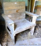 Wooden chair is about 31